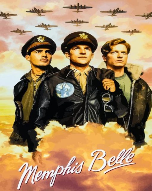 Memphis Belle Film Poster Paint By Numbers