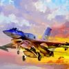 Military F 16 Fighting Falcon Paint By Numbers