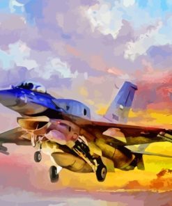 Military F 16 Fighting Falcon Paint By Numbers