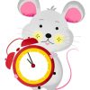 Mouse Clock Paint By Numbers