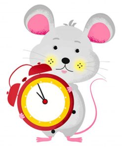 Mouse Clock Paint By Numbers