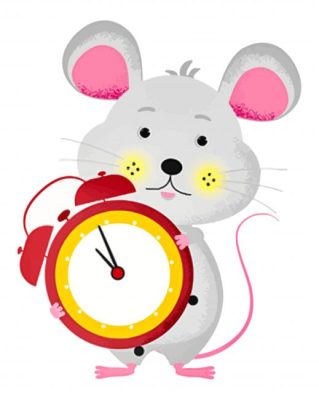 Mouse Clock Paint By Numbers