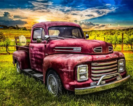 Old Ford In Farm Paint By Numbers