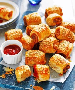 Tasty Sausage Roll Paint By Numbers