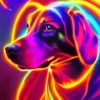 Neon Dog Paint By Numbers