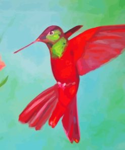 Red Hummingbird Paint By Numbers