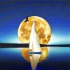 Sailboat During Moonlight Paint By Numbers