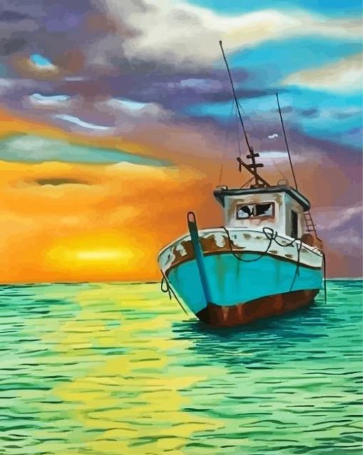 Shrimp Boat Paint By Numbers