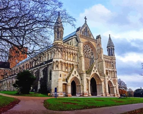 St Albans Cathedral Paint By Numbers