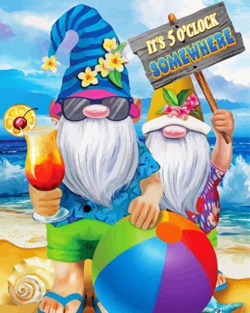 Summer Gnomes Paint By Numbers