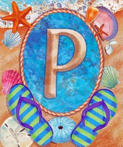 Monogram Letter P Paint By Numbers