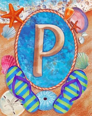 Monogram Letter P Paint By Numbers