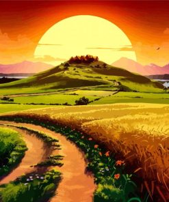 Sun Landscape Paint By Numbers