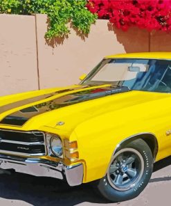 Yellow 71 Chevelle Paint By Numbers