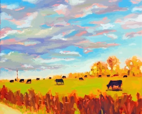 Abstract Cows Paint By Numbers