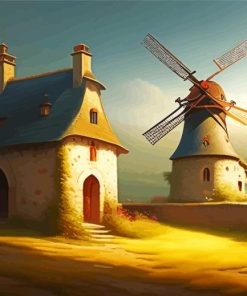 Aesthetic Windmill Paint By Numbers