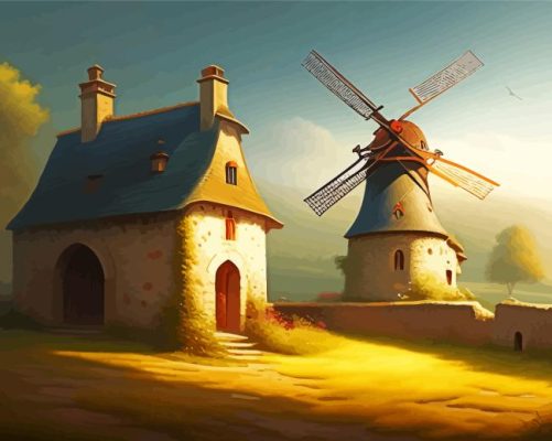 Aesthetic Windmill Paint By Numbers