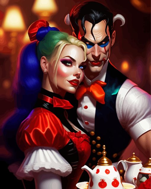 Clown Couple Paint By Numbers