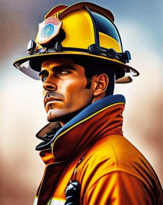 Cool Firefighter Paint By Numbers