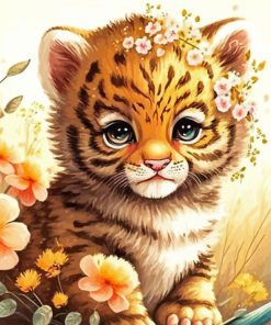 Cute Tiger Paint By Numbers