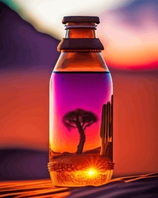 Desert Bottle Paint By Numbers