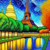 Eiffel Tower Art Paint By Numbers