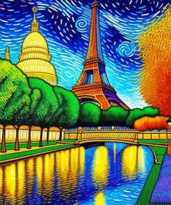 Eiffel Tower Art Paint By Numbers