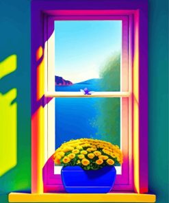 Flowers Window Paint By Numbers