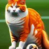 Footballer Cat Paint By Numbers