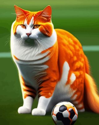 Footballer Cat Paint By Numbers