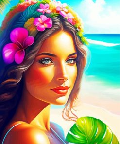 Hawaii Lady Paint By Numbers