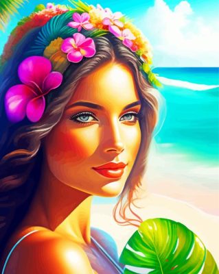 Hawaii Lady Paint By Numbers