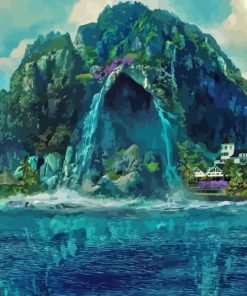 Landscape Fantasy Skull Island Paint By Numbers