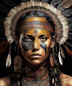 Native Lady Paint By Numbers