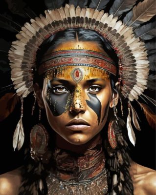 Native Lady Paint By Numbers