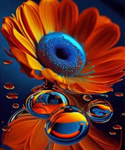 Orange Flower Paint By Numbers