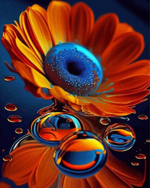 Orange Flower Paint By Numbers