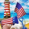 Patriotic Beach Paint By Numbers