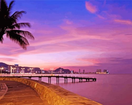 Penang City At Sunset Paint By Numbers