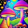 Mushrooms Art Paint By Numbers