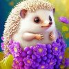 Floral Hedgehog Paint By Numbers