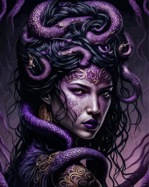 Purple Medusa Paint By Numbers