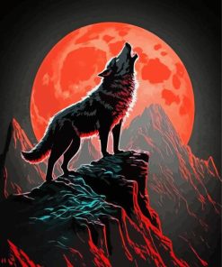 Moon Wolf Paint By Numbers