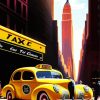 Retro Taxi Paint By Numbers