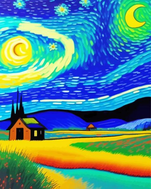 Starry Night Paint By Numbers