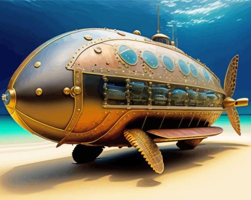 Steampunk Submarine Paint By Numbers