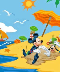 Mickey Mouse Summer Paint By Numbers