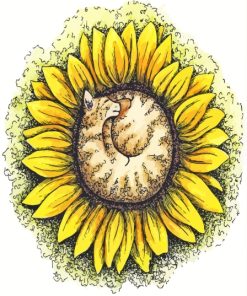 Sunflower Cat Paint By Numbers