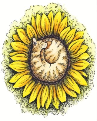 Sunflower Cat Paint By Numbers