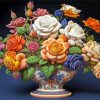 Soft Flowers Vase Paint By Numbers